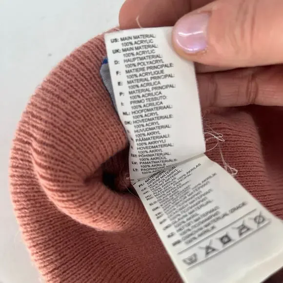 Adidas Original Dusty Rose Pink Knit Beanie Hat One Size - Picture 4 of 5